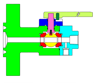 Flanged axillary valve